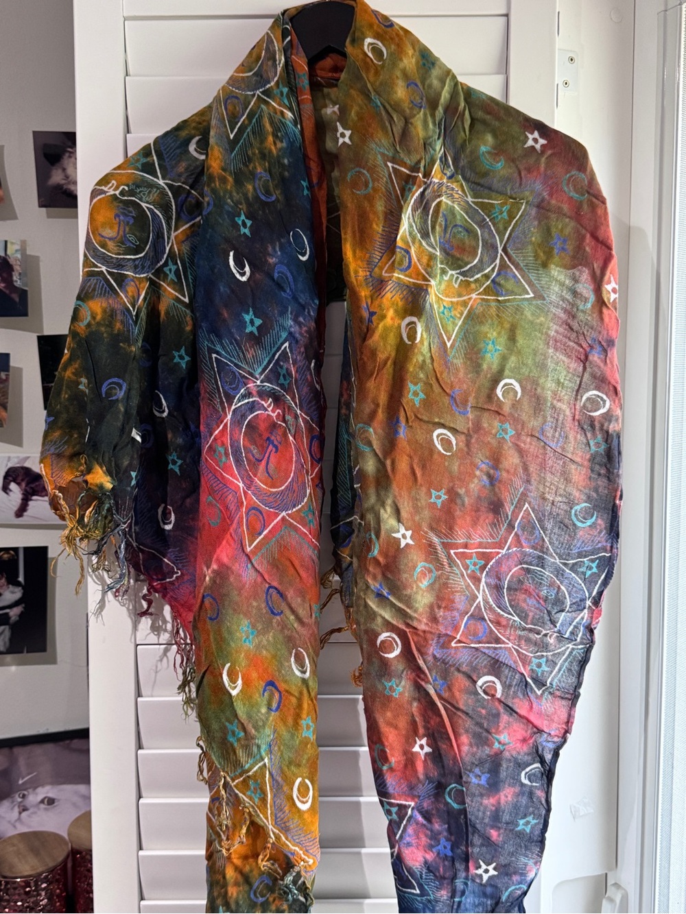 ✨Vintage Escandalo Celestial Bohemian Shawl • Beach Wrap • Statement Scarf✨